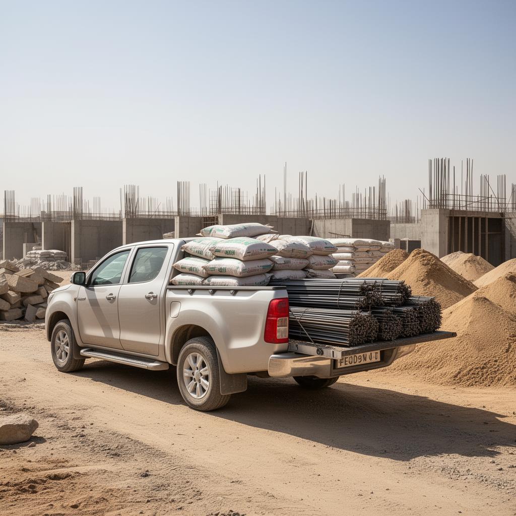 Construction material transport Jeddah